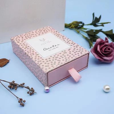 Drawer Green Pink Paper Cosmetic Packaging Box Skin Care Cosmetic Box