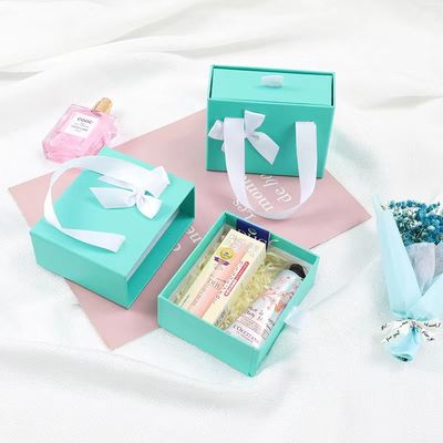 Drawer Green Pink Paper Cosmetic Packaging Box Skin Care Cosmetic Box