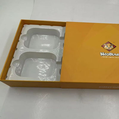 Stock Size Color Rigid Sliding Out Gift Drawer Box Custom Logo White PET For Kid Game Card Gift Box