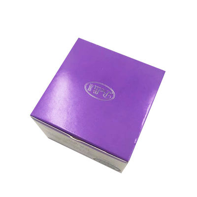 Skin Cream Cosmetic Skincare Packaging Custom Logo Purple Luxury  Paper Gift Box