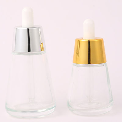 Water Shape 1oz Hair Oil Glass Empty Dropper Bottles Cosmetic Essential Oil Bottle
