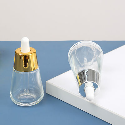 Water Shape 1oz Hair Oil Glass Empty Dropper Bottles Cosmetic Essential Oil Bottle