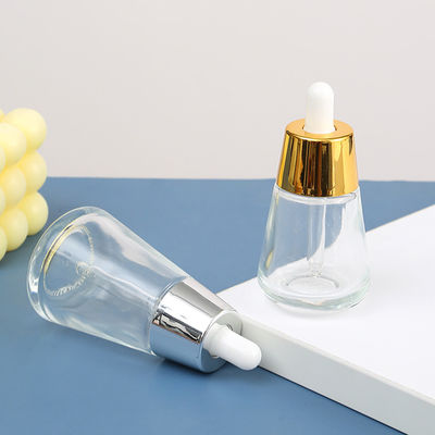 Water Shape 1oz Hair Oil Glass Empty Dropper Bottles Cosmetic Essential Oil Bottle
