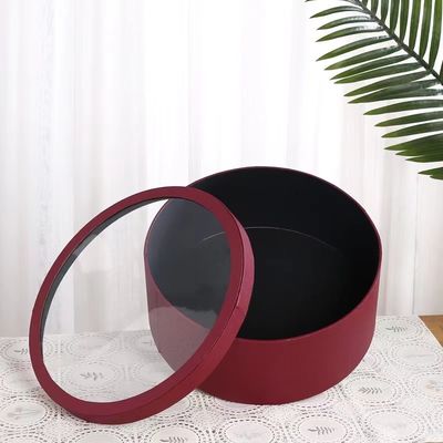 Biodegradable Bouquet Packaging Gift Clear PVC Cylindrical Flower Box 2mm Thickness