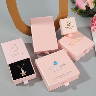Pink Drawer Ornament Jewelry Packaging Box Ring Necklace Bracelet Ear Studs Pendant