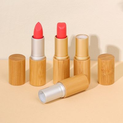 Custom Logo Bamboo Twist up Lipstick Tubes 5g Eco Friendly Empty Mini Unique Lip Balm Tube with Customized Accepted