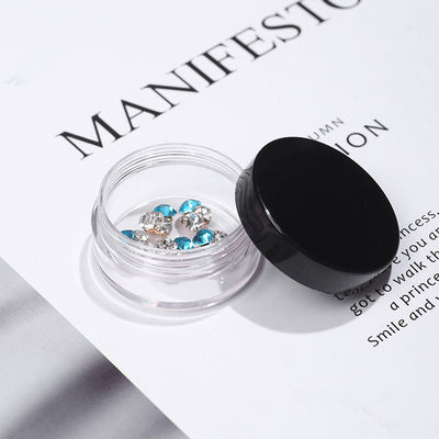 Acrylic 5g 10g 15g 20g 30g Clear Loose Powder Jar Container with Black Lid Customized Colors Eco Friendly Industrial Cosmetic