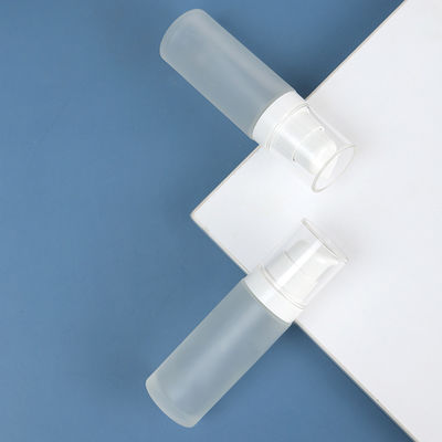 Customized Colors 15ml 30ml 50ml Clear Frosted Empty Mini Perfume Glass Serum Pump Bottle for Skincare Packaging