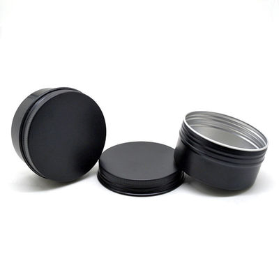 Custom Black Aluminum Candle Tin Metal Case for Solid Scented Candle 6 oz With Lids Food Storage Box Industrial Food
