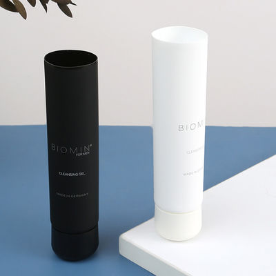 Empty White or Black Matte Soft Touch Plastic Tube Face Wash Cream Soft Tubes Packaging for Cosmetics and Custom Labels