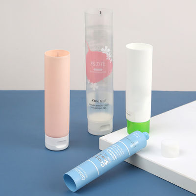 Customized 30ml 50ml 100ml 150ml White Blue Plastic PE Cosmetic Squeeze Printing Tube with Screw Top Lid OEM/ODM Acceptable