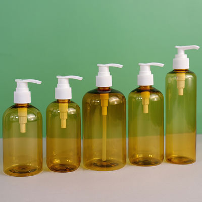 PET Custom Empty Lotion Serum Cylindrical 8oz 16oz 1000ml Plastic Shampoo Pump Bottle With Black Foam Pump